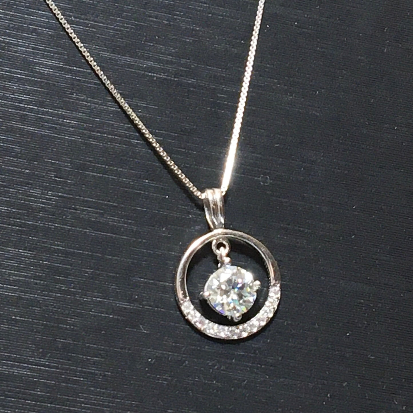 Beautiful Light Blue Moissanite Necklace, Moon Star Pendant, Solitaire Anniversary,Gift for Her,Birthday Necklace Gift, Valentine's Day gift