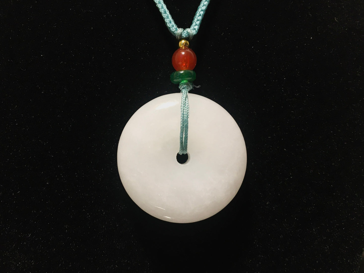 White Jade Button Necklace