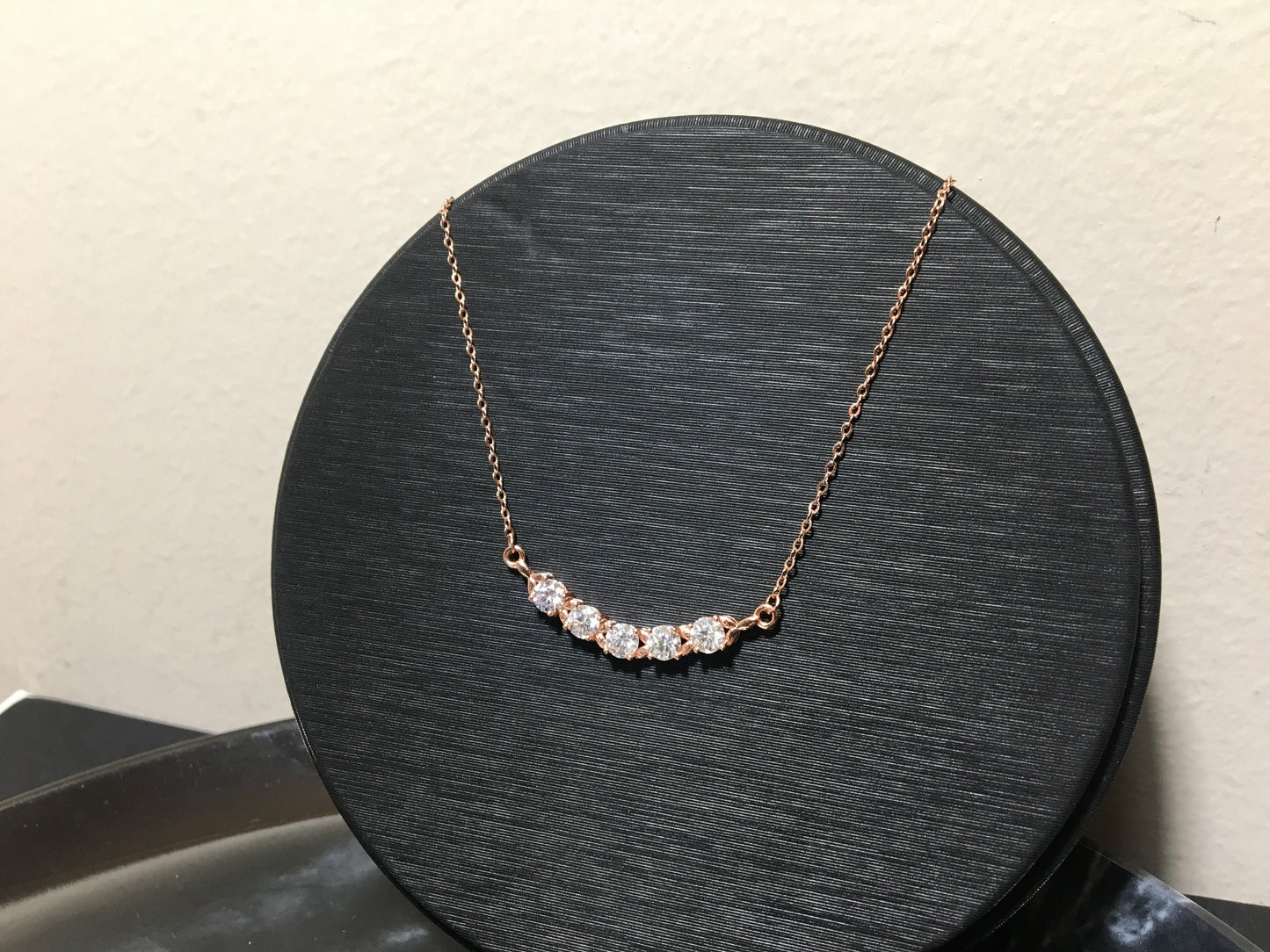 White Colorless Moissanite Necklace, Sweet Smile Herringbone Necklace ,0.25ct Moissanite Necklace, Anniversary Necklace,Gift for Her, Gifts