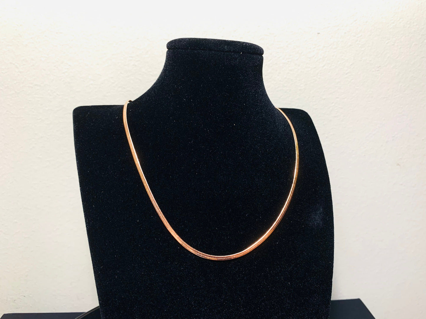 Flat Snake Layer Necklace Set, Rose Gold plated Stainless Steel Necklace, Herringbone Choker Chain Necklace, Cool Fashion Gifts for Her