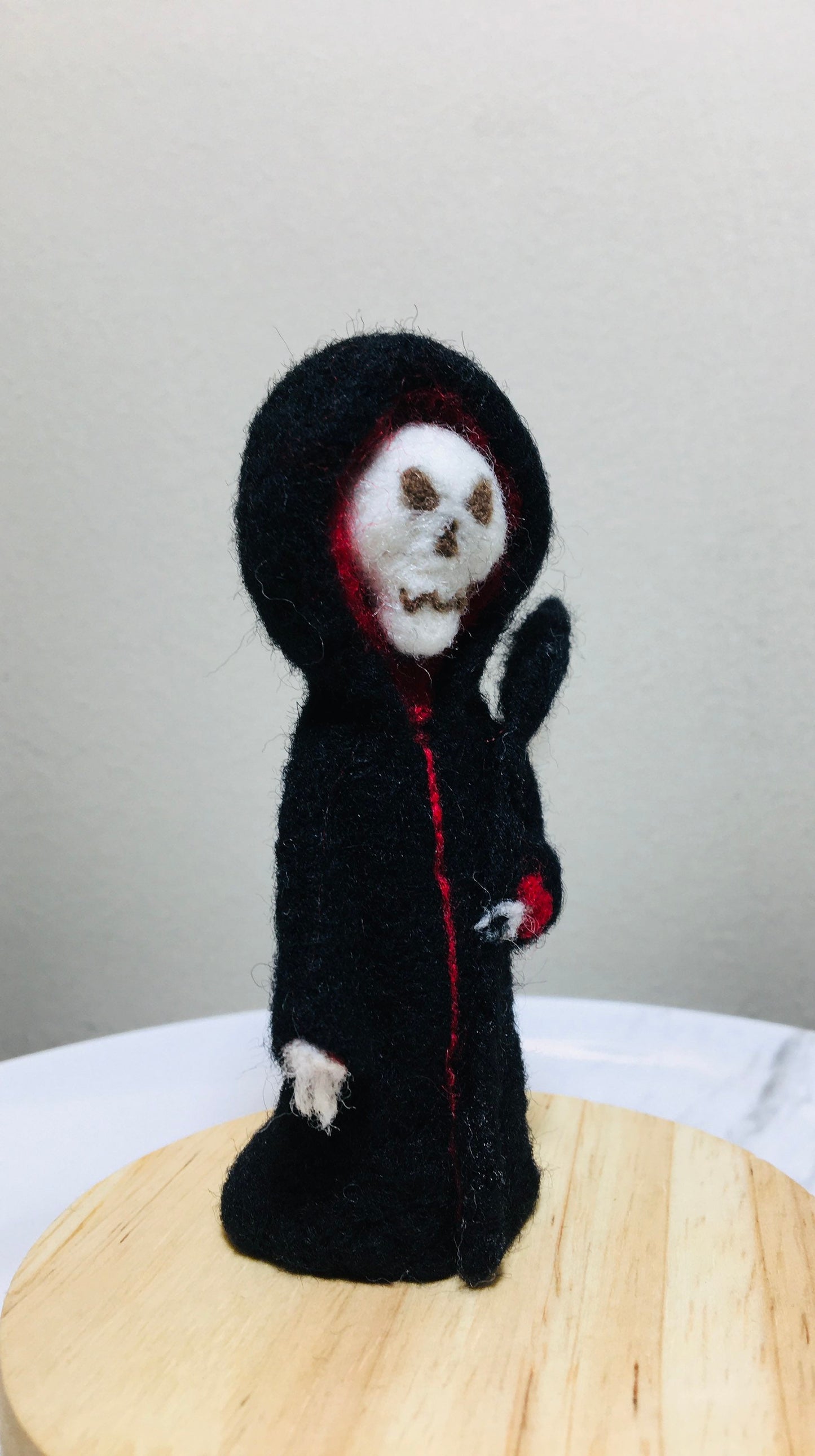 Blade of Death Grim Reaper Wool Felt Halloween Decoration - Rare Find and Unique, Wool Ghosts, Lovely Gifts, Halloween Ornament