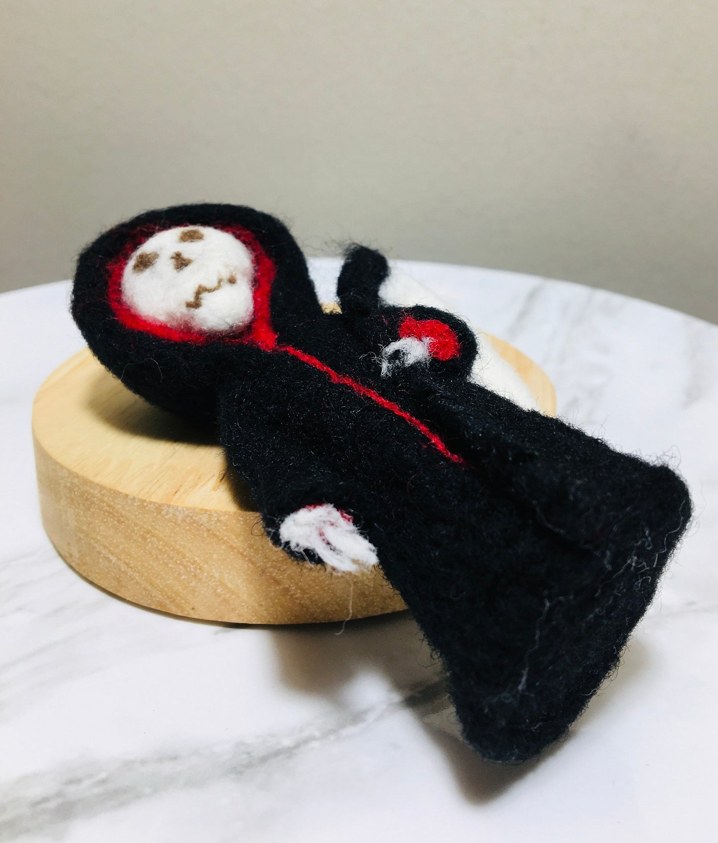 Blade of Death Grim Reaper Wool Felt Halloween Decoration - Rare Find and Unique, Wool Ghosts, Lovely Gifts, Halloween Ornament