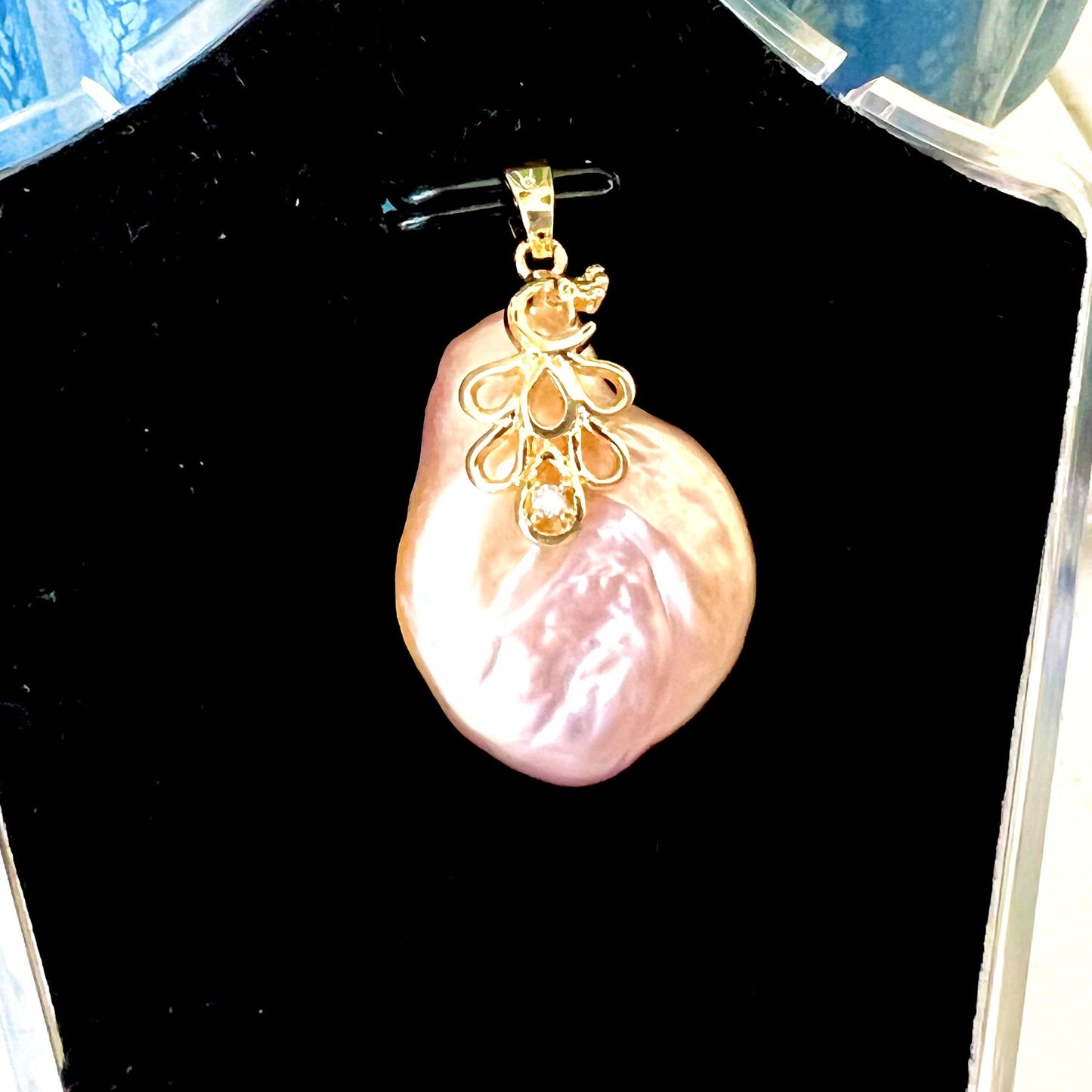 Baroque Pearl Necklace,Irregular Pearl,White,Pink,Birthday ,Freshwater Natural pearl pendant,Gift For mom,Sliver，Gold Plated,Wedding Jewelry