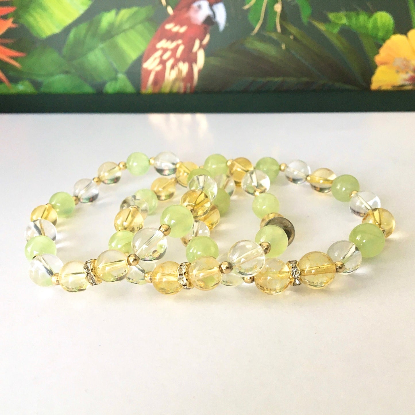 Grapestone Crystal Bracelet,White Crystal,Citrine,Original Designed,Bracelet, High-Quality ,Crystal Bracelet ,Gift for Her,Birthday gift