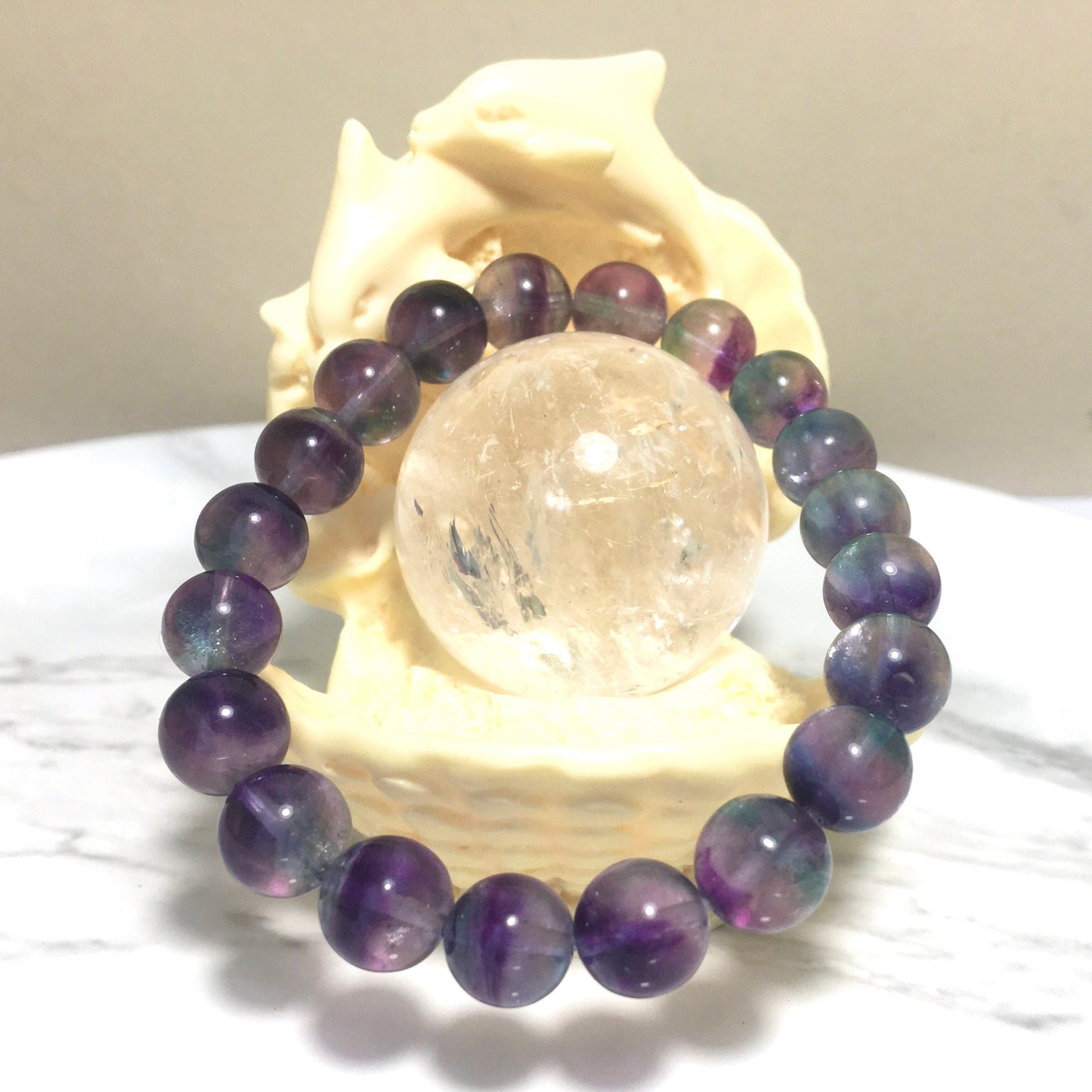 Fluorite Bracelet, Unicorn Fluorite Bracelet,Healing Crystal Bracelet, Reiki, Green-Purple Gemstone Bracelet,Party Jewelry,Gift for her