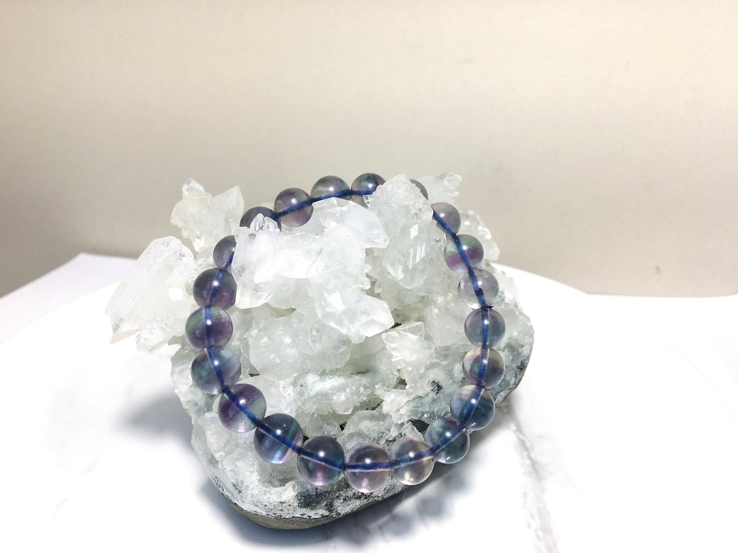 Fluorite Bracelet,Unicorn Fluorite Bracelet,Reiki Healing Crystal Bracelet, Blue-Purple-Green Gemstone Bracelet,Gift for her, Easter Gift