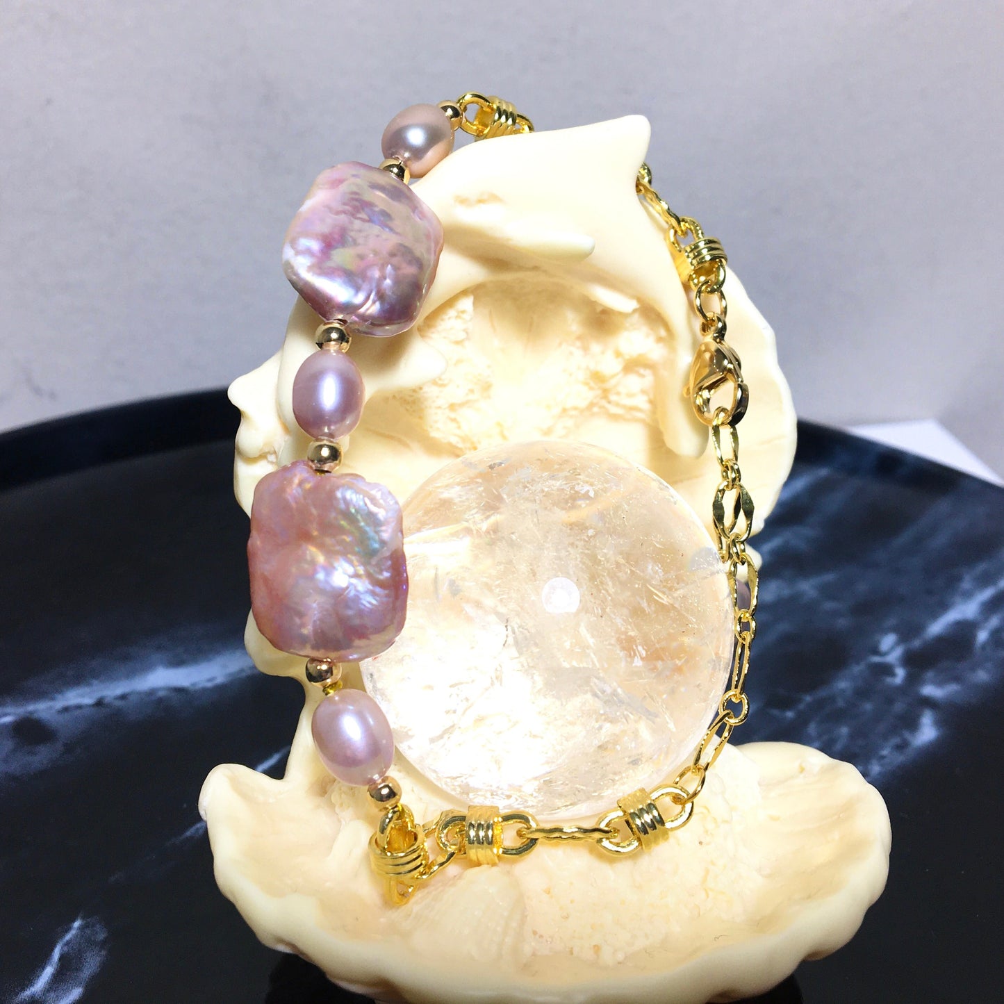 High quality luster Baroque Pearl bracelet,Natural freshwater pearl,Rainbow pearl Jewelry,Pearl wedding,Vintage pearl bracelet,gift for her,