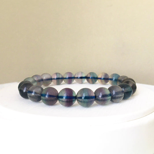 Fluorite Bracelet,Unicorn Fluorite Bracelet,Reiki Healing Crystal Bracelet, Blue-Purple-Green Gemstone Bracelet,Gift for her, Easter Gift