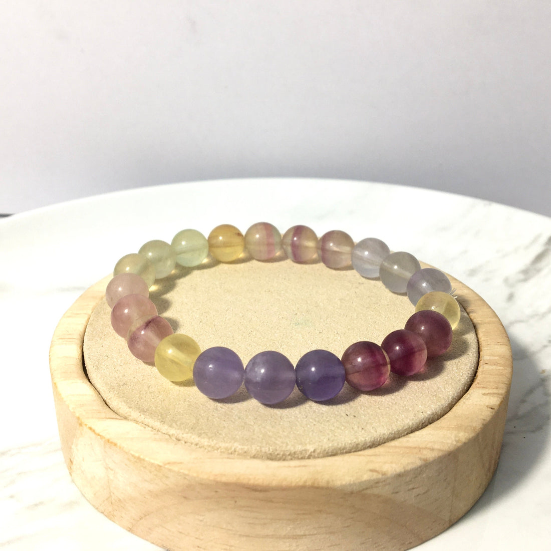 Multicolored Fluorite Crystal Bracelet,Rainbow Fluorite Bracelet,Unicorn Purple Green Pink Gemstone Bracelet,Birthday Gift,Valentines gift
