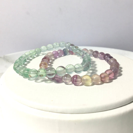 Green Fluorite Bracelet, Unicorn Fluorite Bracelet, Crystal Bracelet,Green-Purple Gemstone Bracelet,Handmade,Gift for her, Summer Bracelet