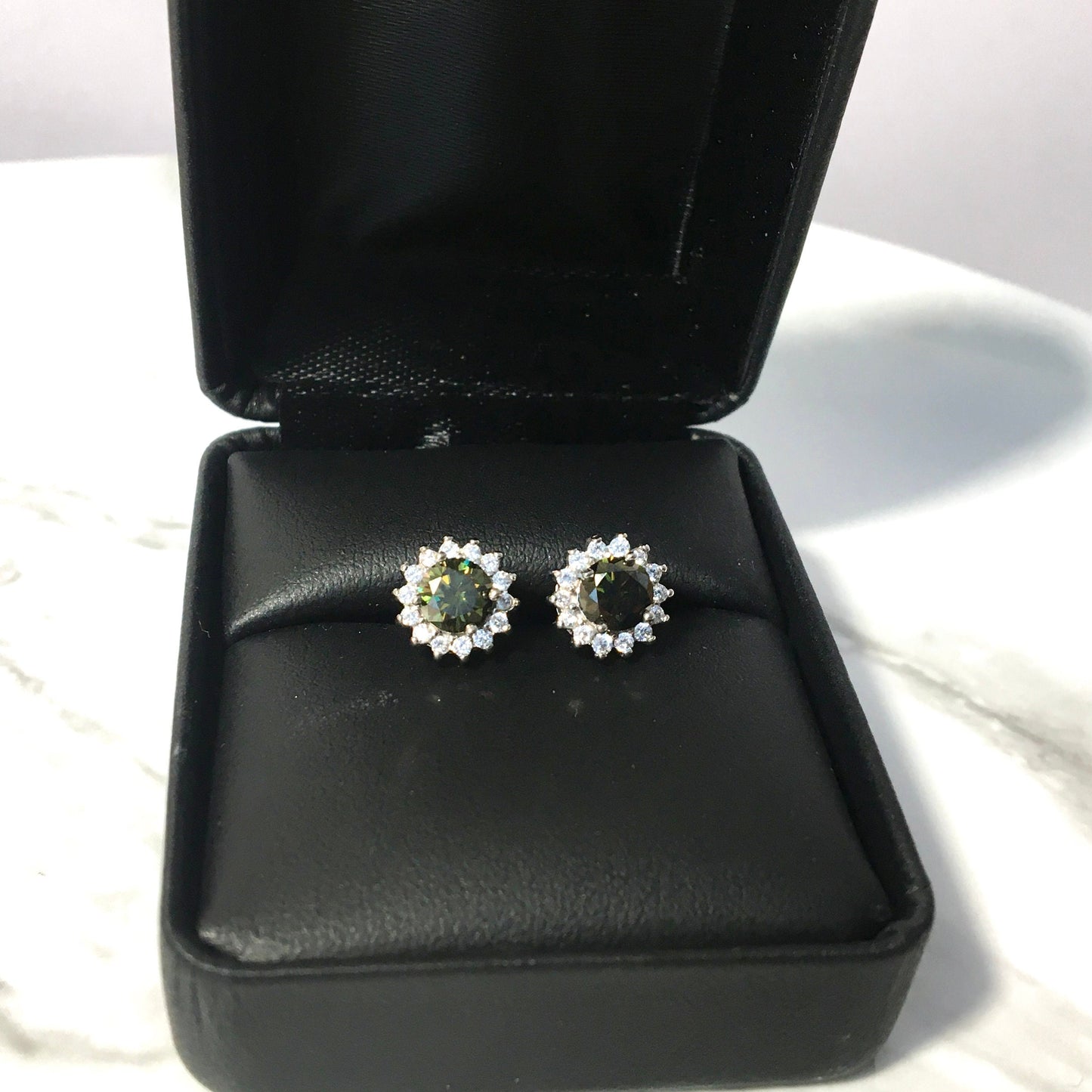 Beautiful Sun Flower Earrings Moissanite 0.5 ct Earrings for Anniversary Engagement 925 Silver Earring Special Gift,Christmas Gift,For Her