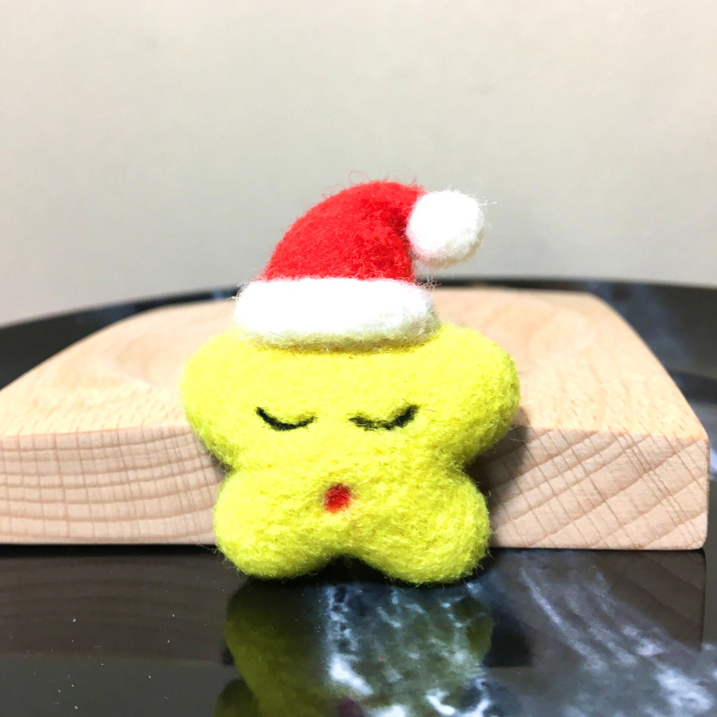 Felt Christmas Dog Ornament,Christmas Cap Star Wool Felt, Wool Felt Mini Christmas Father, Christmas Key Chain Home Decor, Christmas Gift