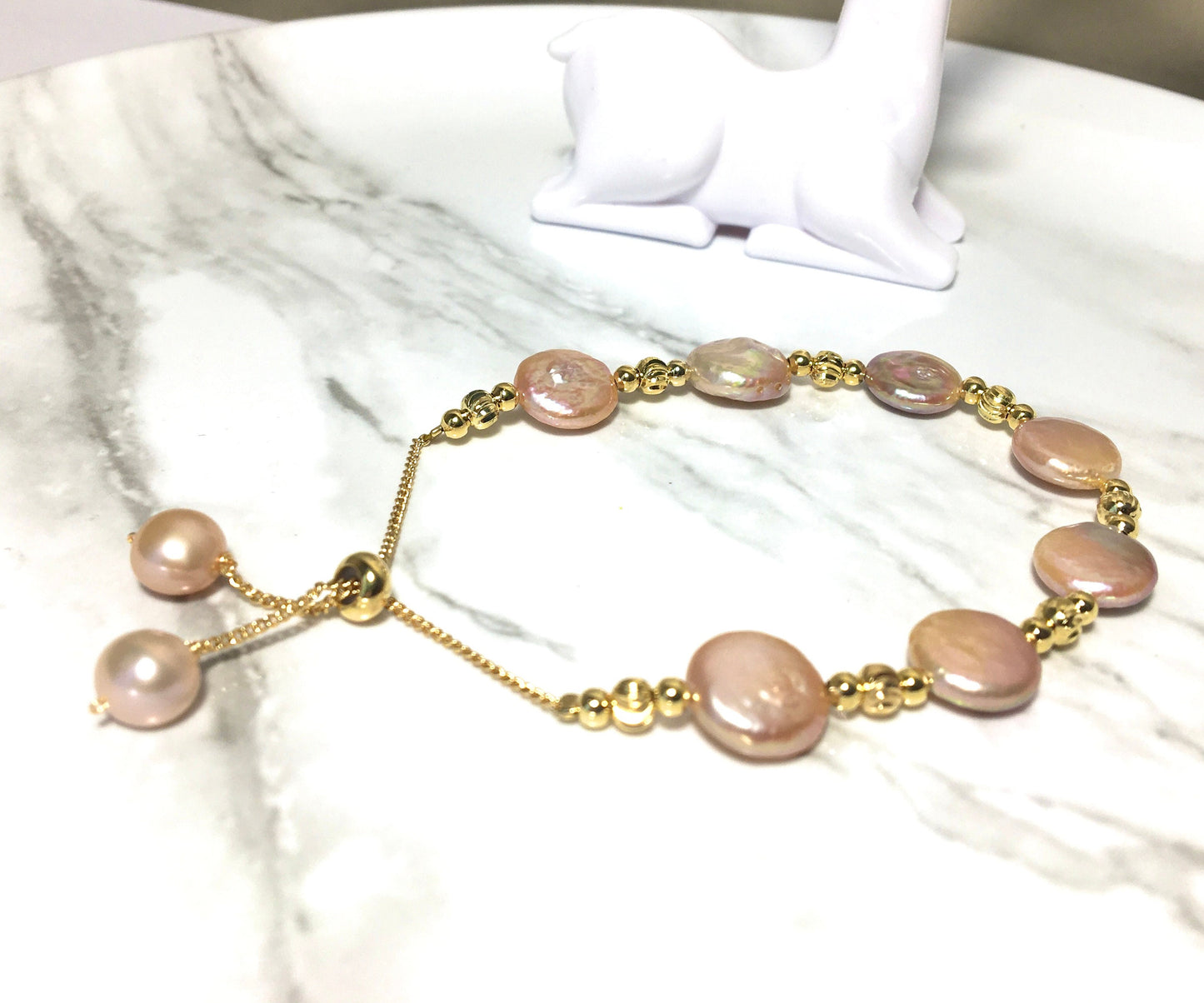 Baroque Coin Pearl Bracelet, Pink-Purple Pearl Bracelet ,Freshwater Natural Pearl Bracelet,Dainty Pearl bracelet,Vintage Pearl,Gift for Her