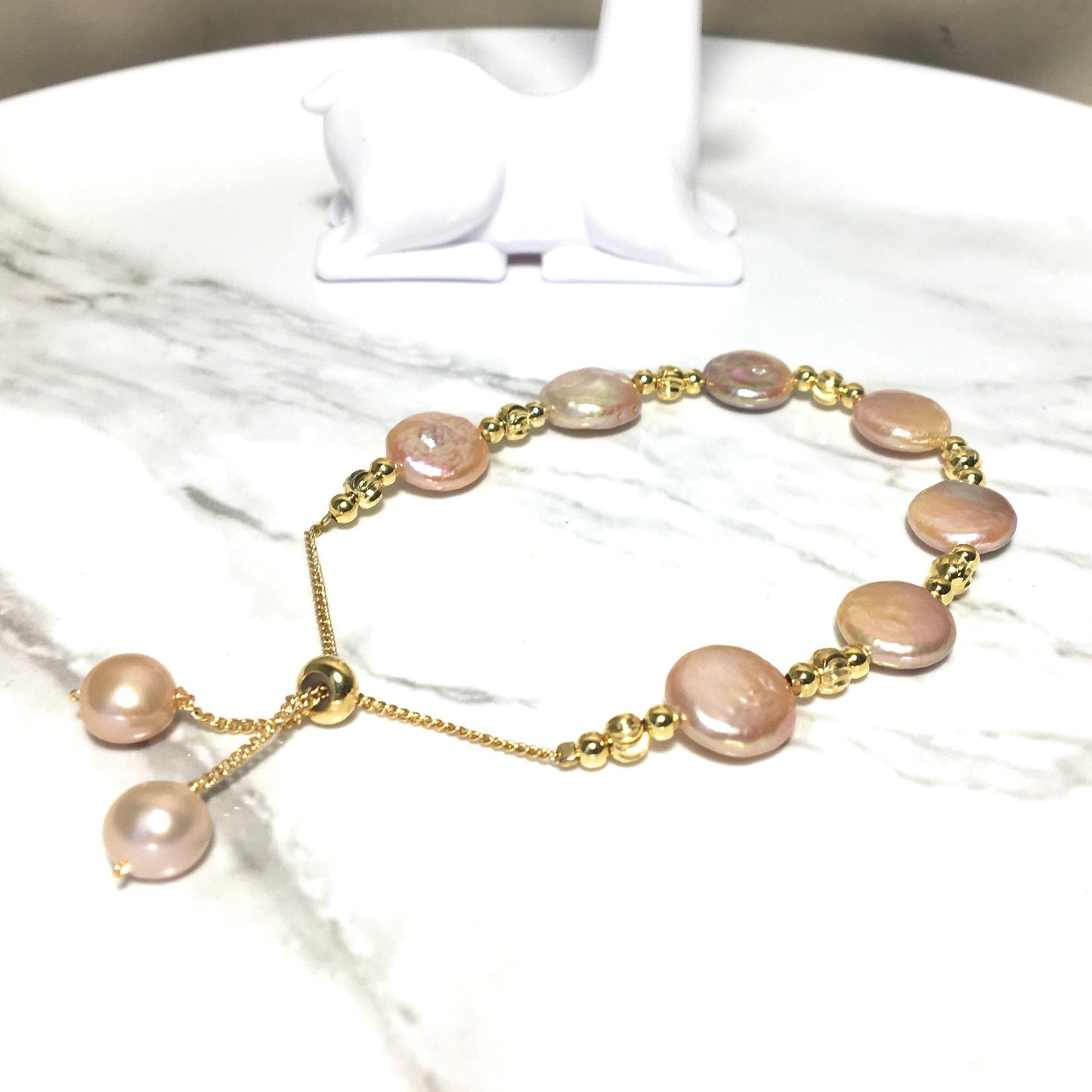 Baroque Coin Pearl Bracelet, Pink-Purple Pearl Bracelet ,Freshwater Natural Pearl Bracelet,Dainty Pearl bracelet,Vintage Pearl,Gift for Her