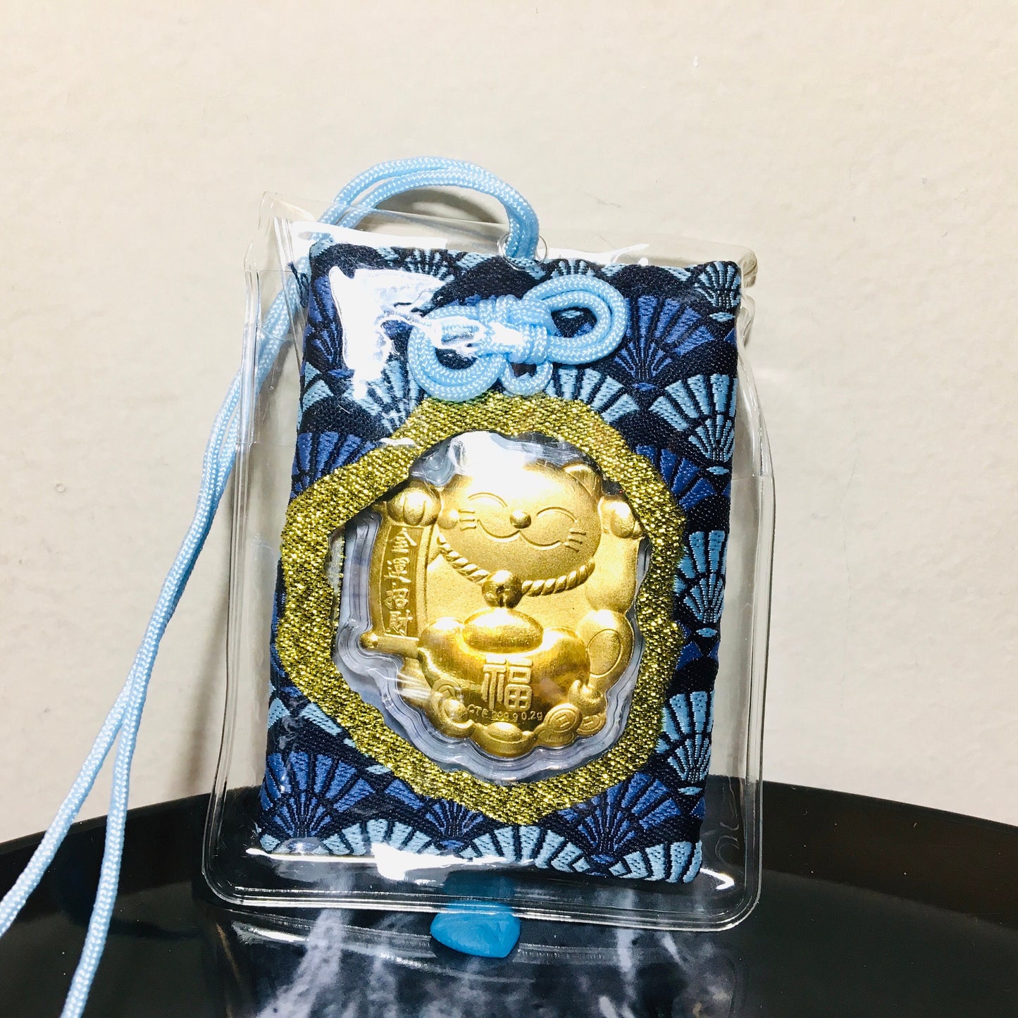 New Year Best Wishes Lucky Japanese Omamori, Charm Christmas Gift,Car Decor, Sakura Bag Keychain, Gold Kitty, Great Protection, Gift for Her