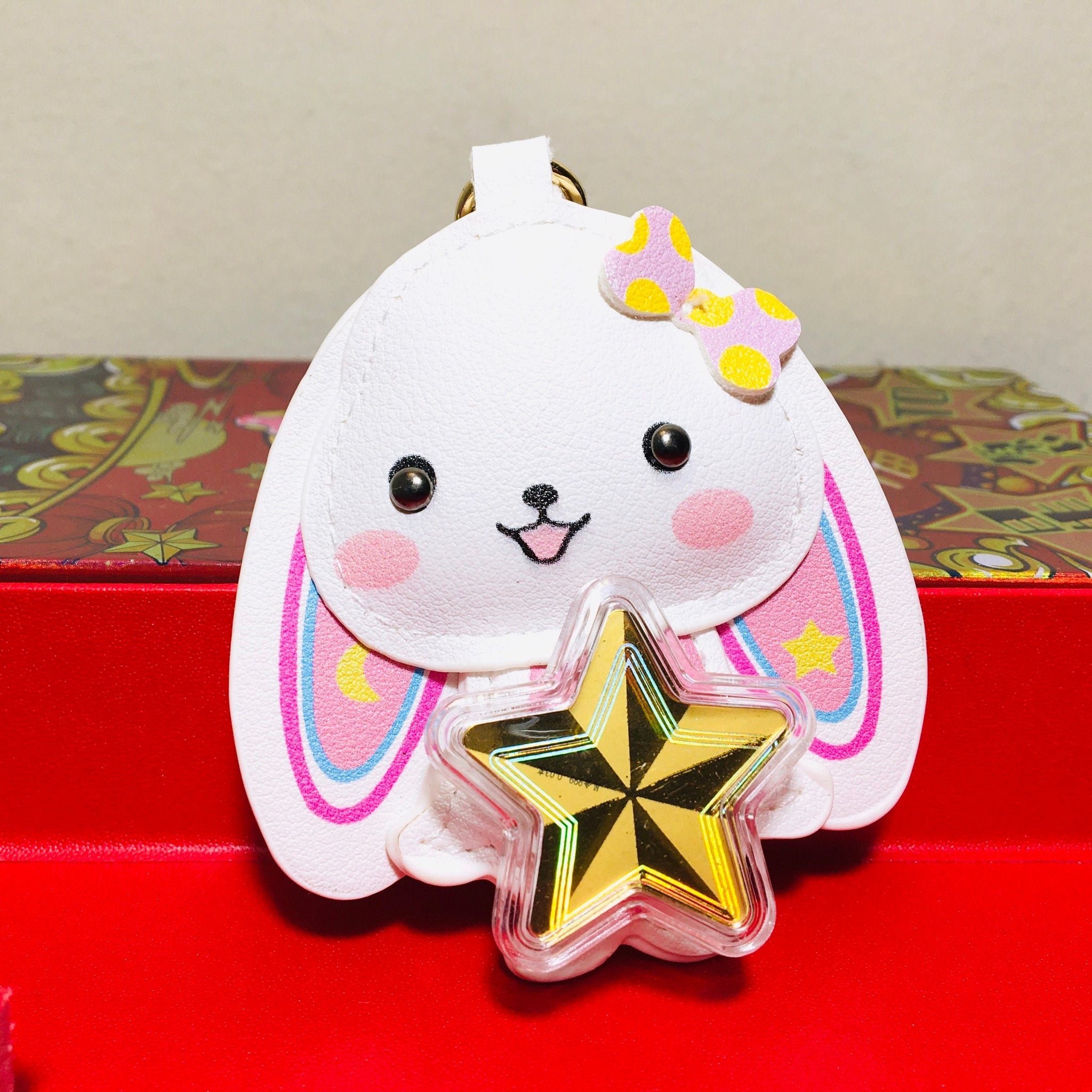 Cute Bunny Keychain, Unique Lucky Wishing Spinning Star Rabbit Keychain, Rabbit Keychain, Bag accessories Pendant, Easter Gift for her