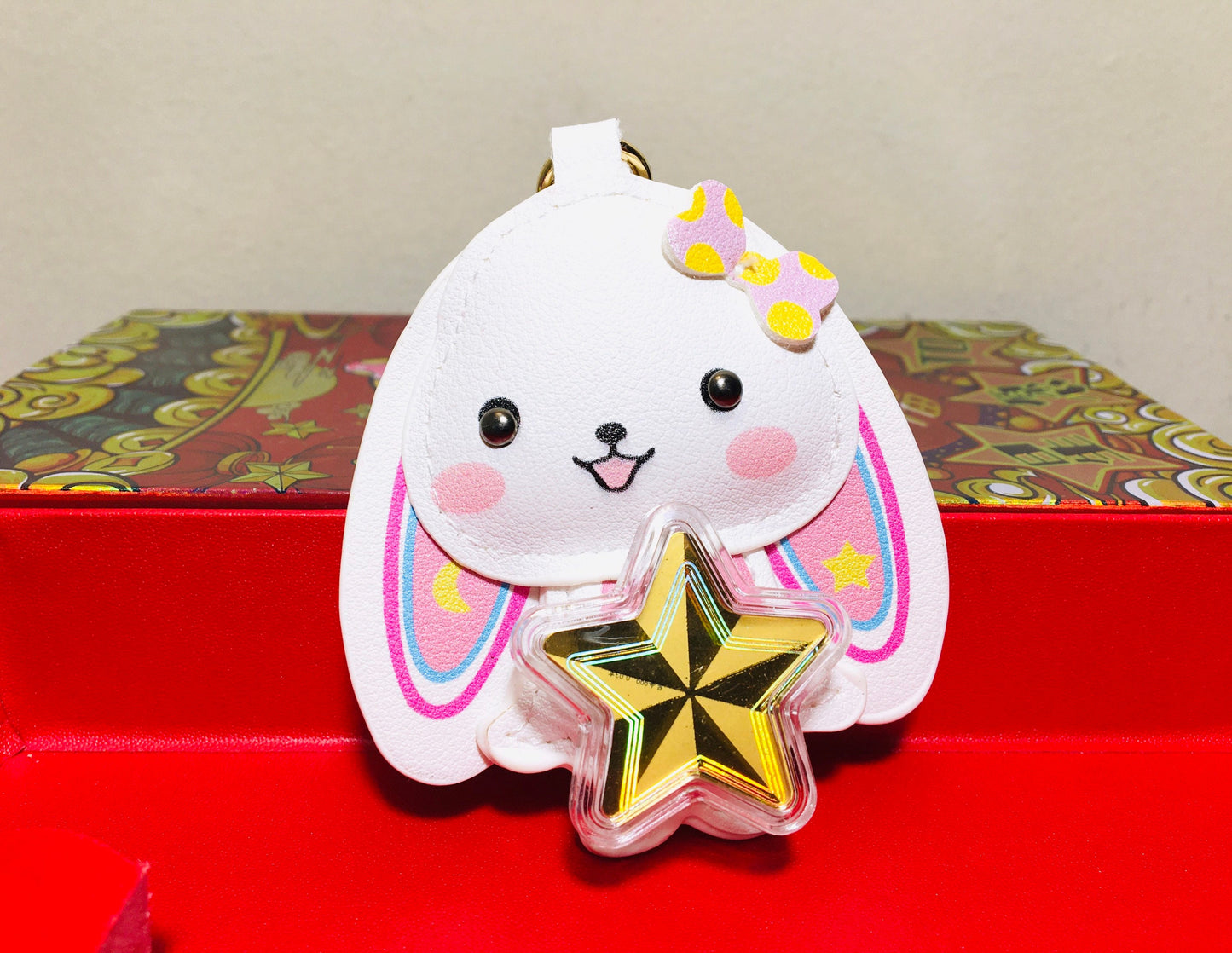 Cute Bunny Keychain, Unique Lucky Wishing Spinning Star Rabbit Keychain, Rabbit Keychain, Bag accessories Pendant, Easter Gift for her