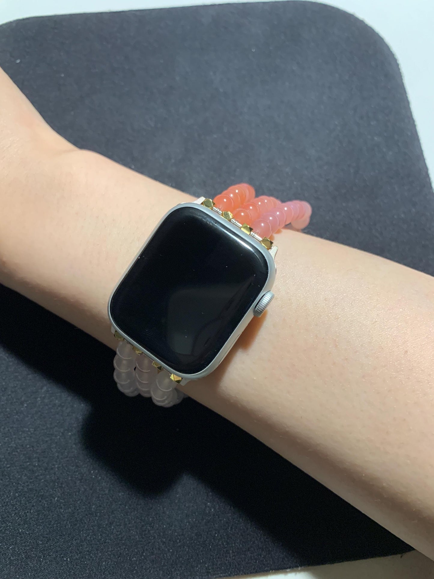 Peach Sunrise - Crimson Agate Apple Watch Band Custom